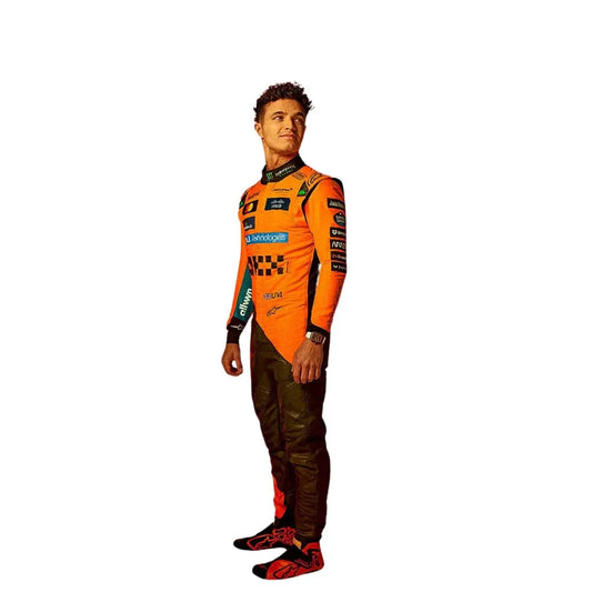 2025 Lando Norris McLaren Race Suit | Premium F1 Replica Racing Suit