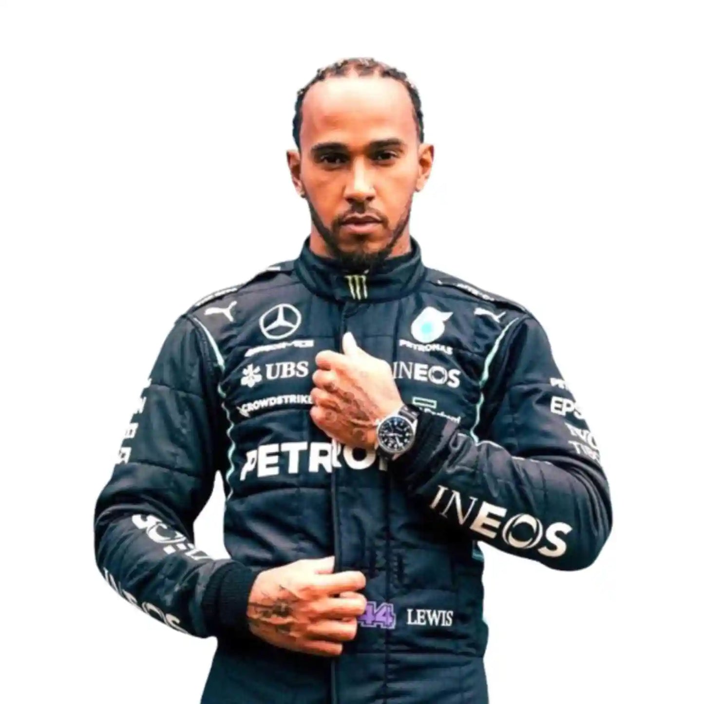 2021 Lewis Hamilton Mercedes Race Suit | Premium F1 Replica Racing Suit