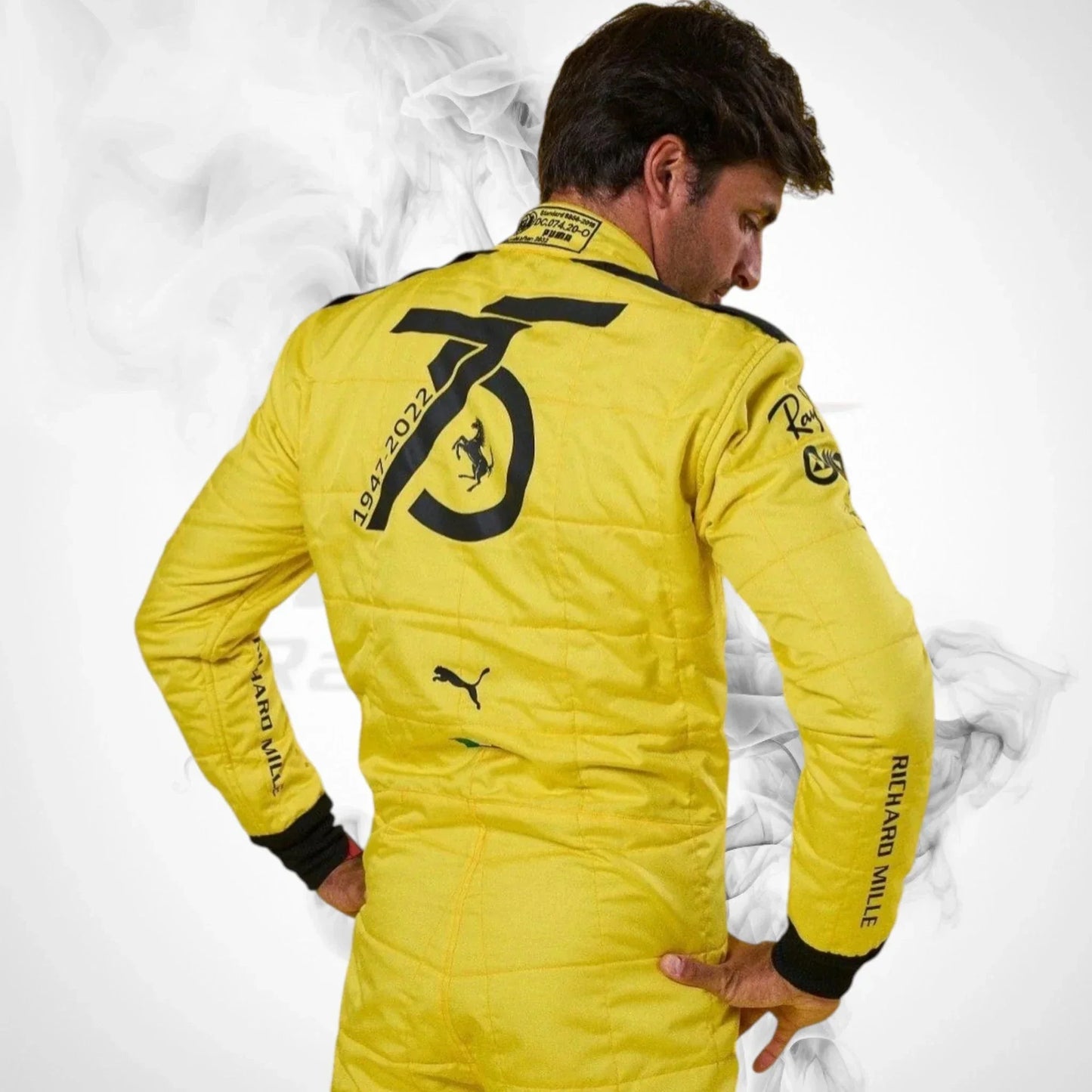 2022 Carlos Sainz Ferrari 75th Anniversary Race Suit | Replica