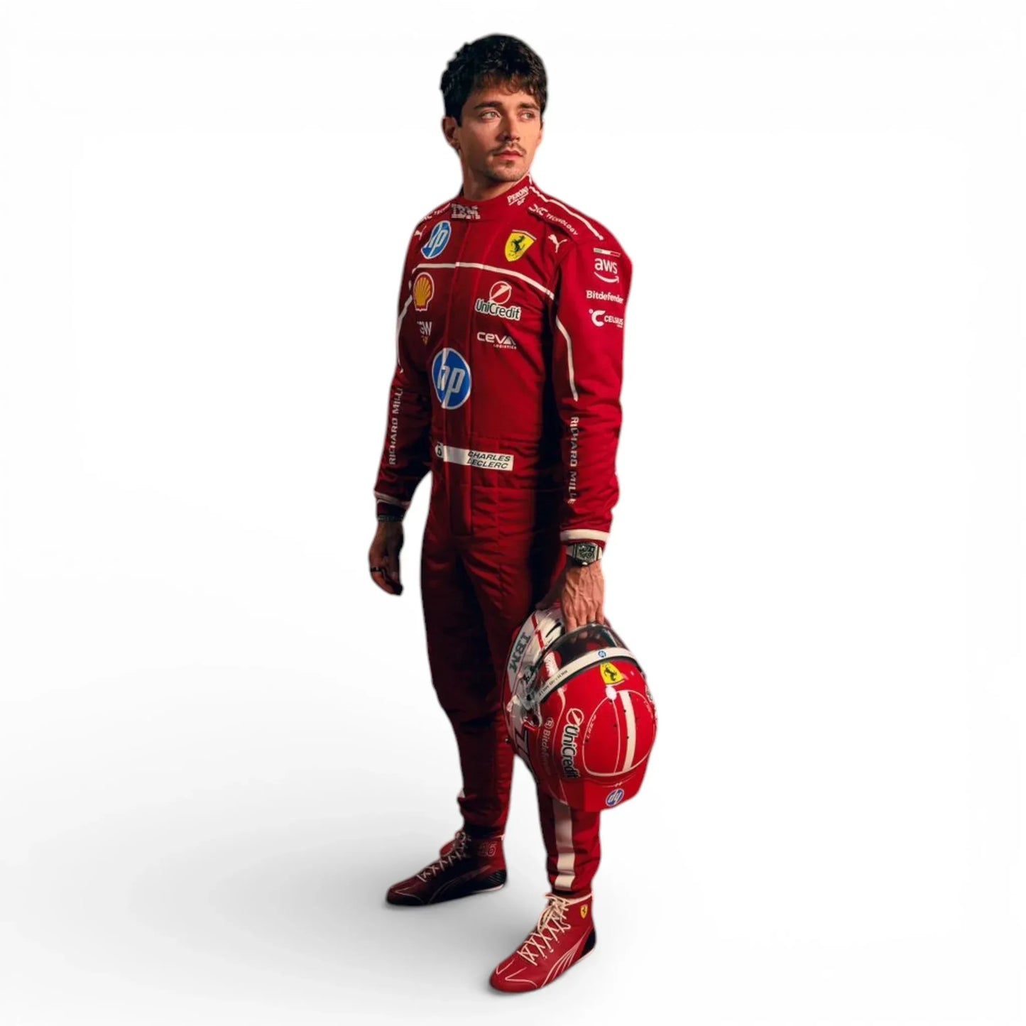 Charles Leclerc Ferrari HP Monza 2025 Race Suit | Premium F1 Replica