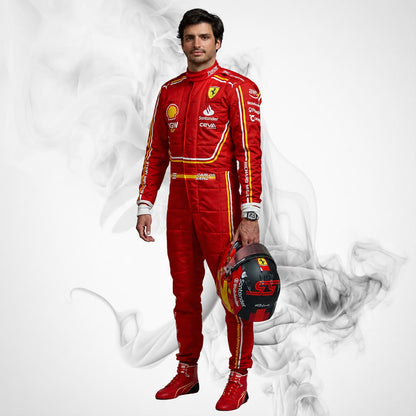 Carlos Sainz 2024 Ferrari F1 Race Suit | Replica Suit