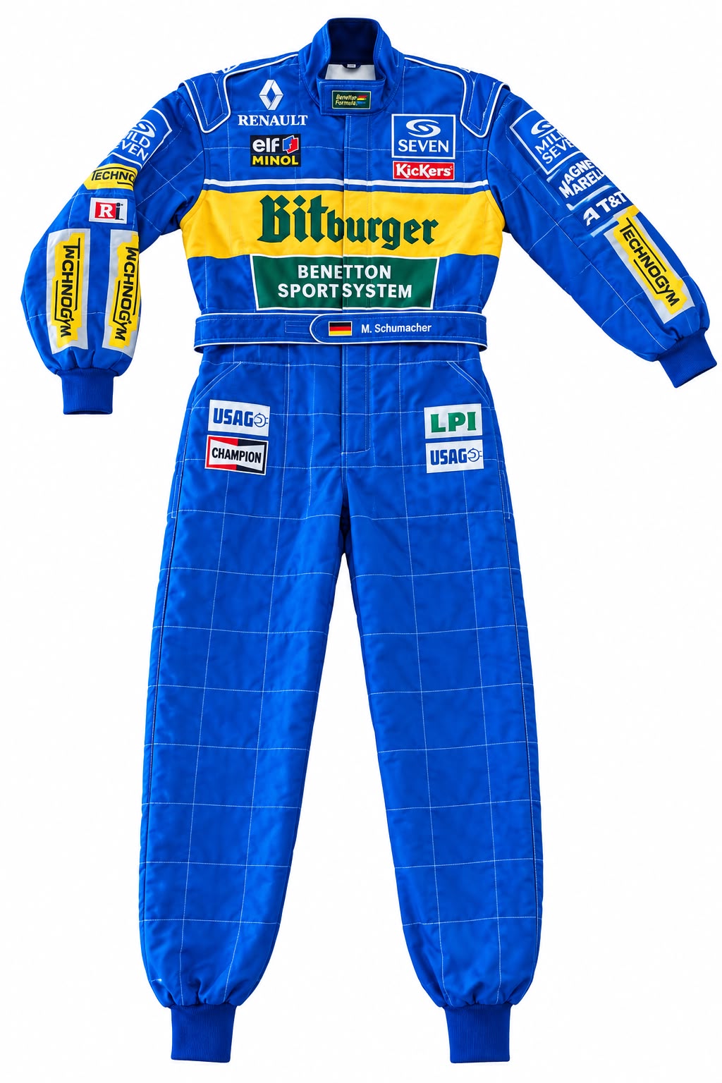Michael Schumacher 1995 Benetton F1 Racing Suit – Vintage Replica