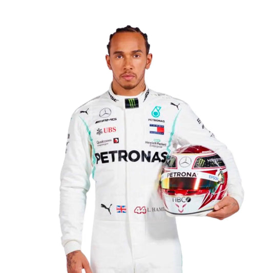 2019 Lewis Hamilton PETRONAS Mercedes Race Suit | Premium F1 Replica