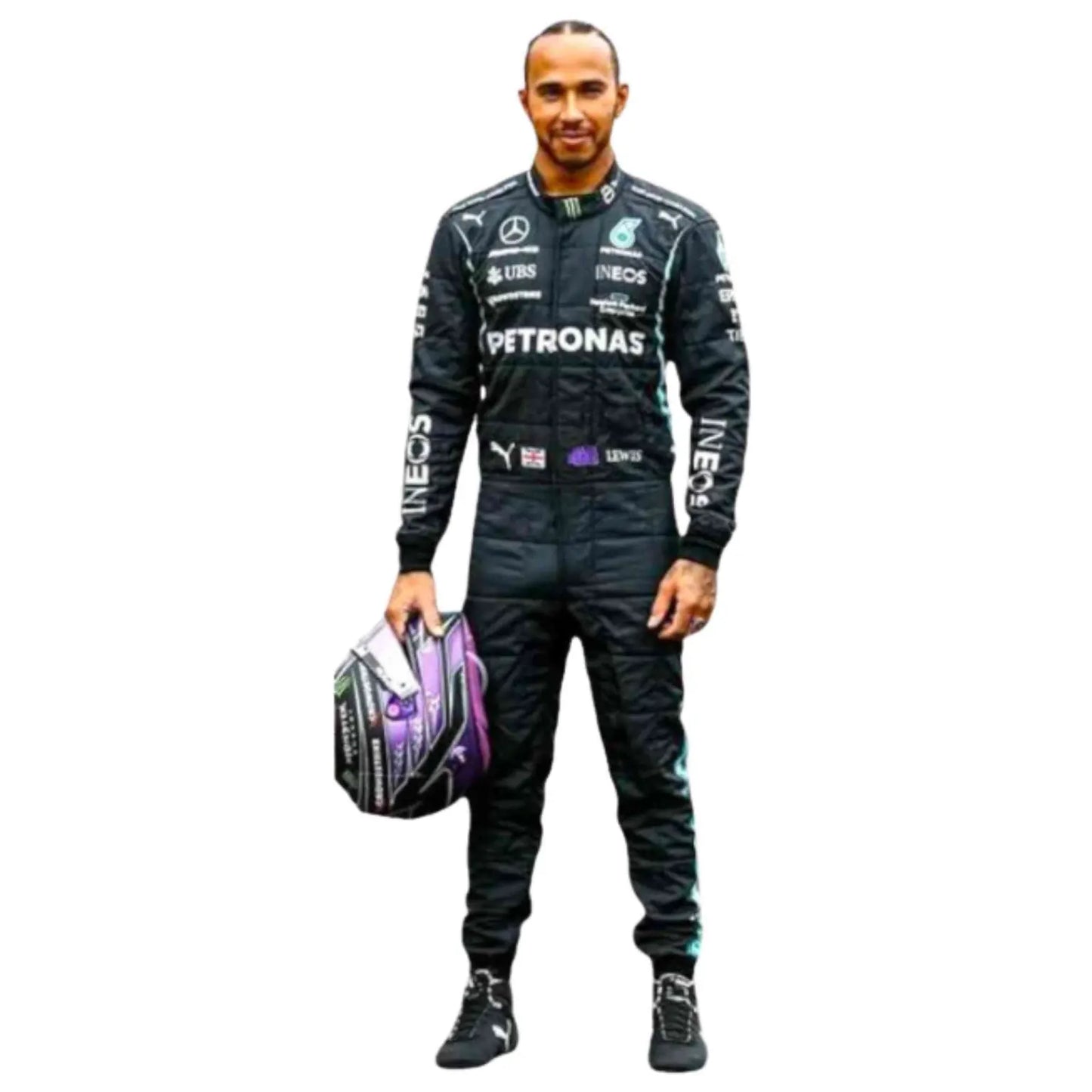 2021 Lewis Hamilton Mercedes Race Suit | Premium F1 Replica Racing Suit