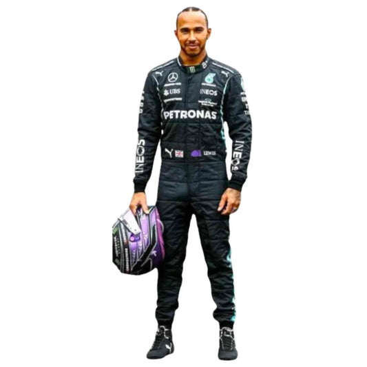 2021 Lewis Hamilton Mercedes Race Suit | Premium F1 Replica Racing Suit