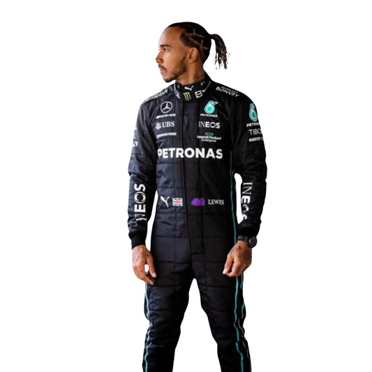 2022 Lewis Hamilton Replica Mercedes Race Suit | Premium F1 Racing Suit