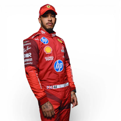 2025 Lewis Hamilton Ferrari F1 Race Suit Replica Racing Jumpsuit