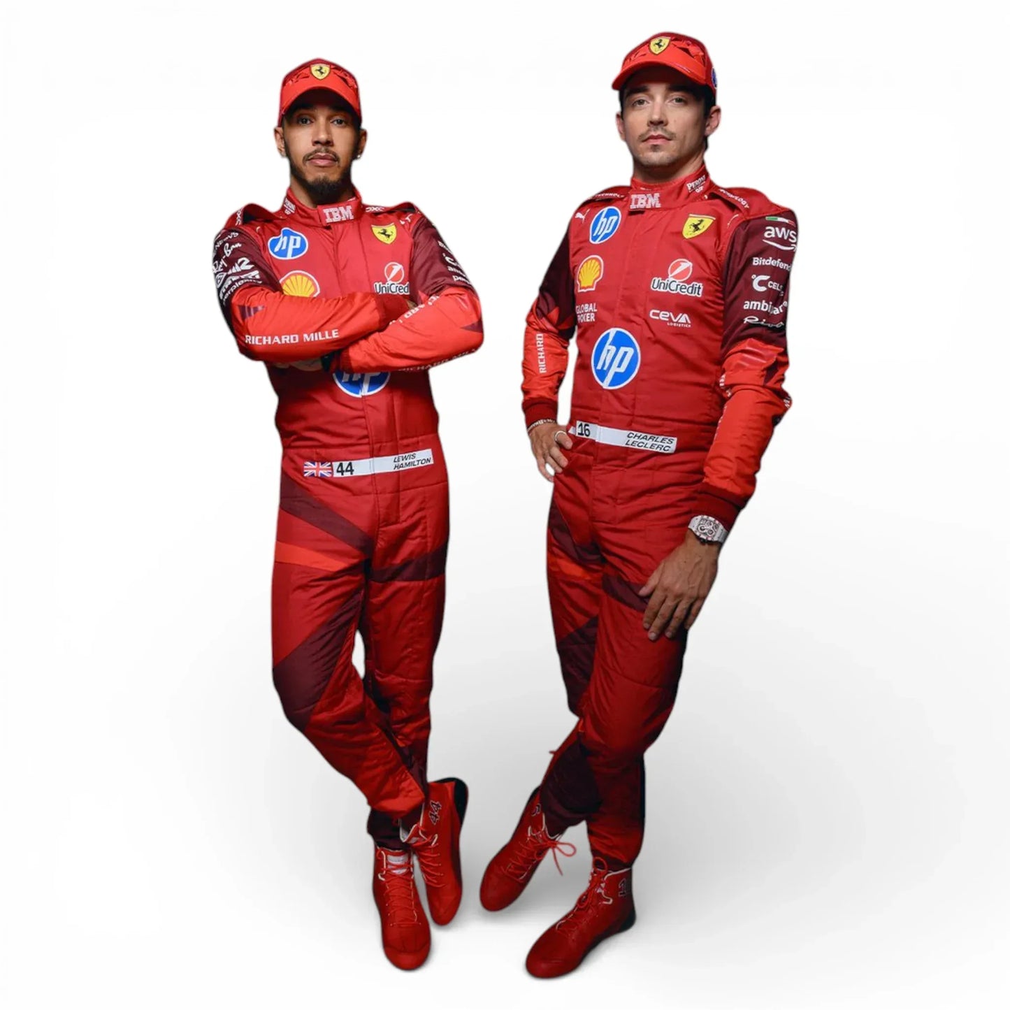 2025 Lewis Hamilton Ferrari F1 Race Suit Replica Racing Jumpsuit