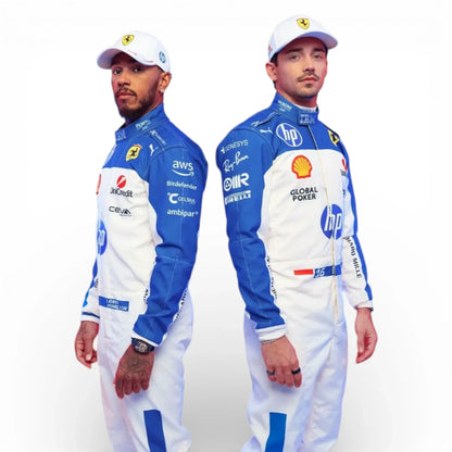 2025 Lewis Hamilon Ferrari Racing Miami GP Race Suit | Premium Replica