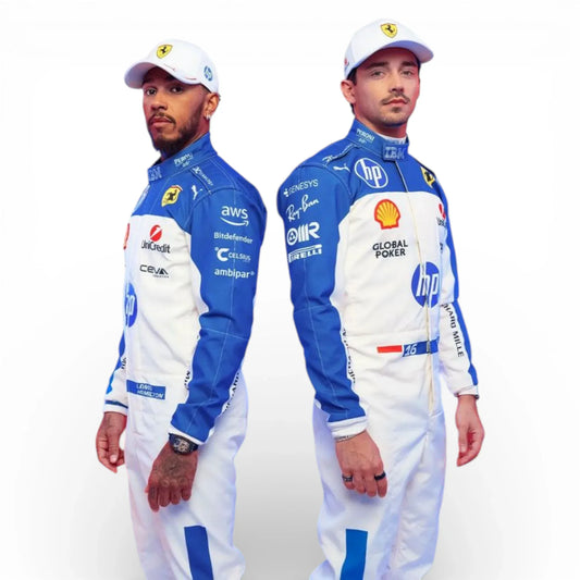 2025 Lewis Hamilon Ferrari Racing Miami GP Race Suit | Premium Replica