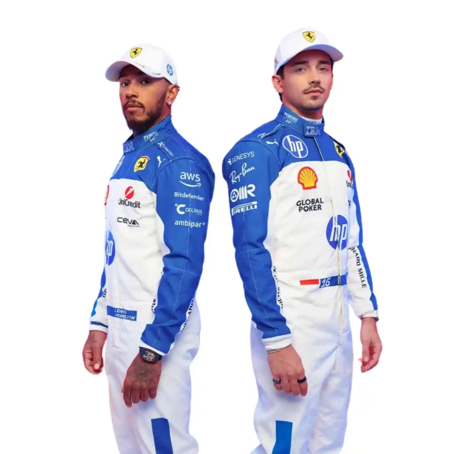 2025 Lewis Hamilon Ferrari Racing Miami GP Race Suit | Premium Replica