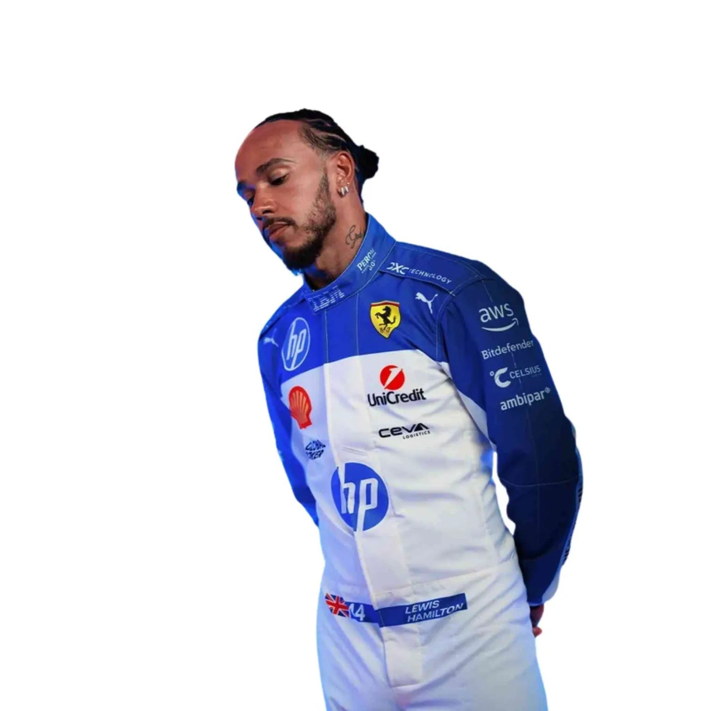2025 Lewis Hamilon Ferrari Racing Miami GP Race Suit | Premium Replica