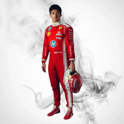2026 Charles Leclerc Race Suit | Premium Ferrari F1 Replica Racing Suit