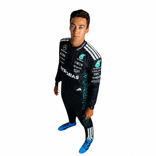 2025 George Russell Mercedes F1 Race Suit | Premium Replica Suit