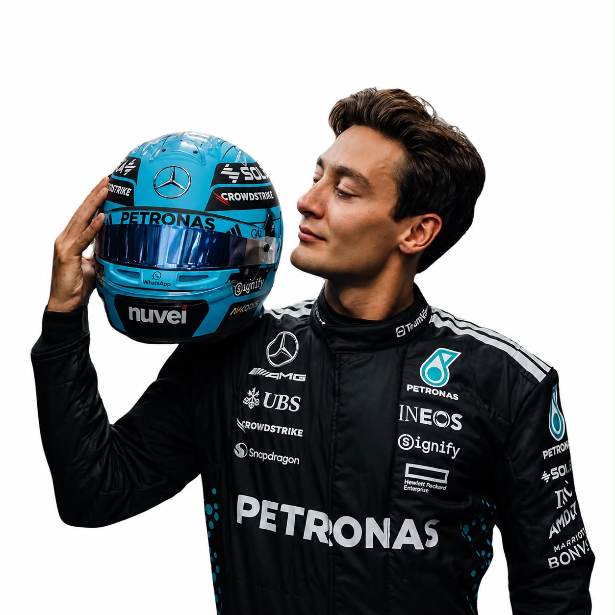 2025 George Russell Mercedes F1 Race Suit | Premium Replica Suit