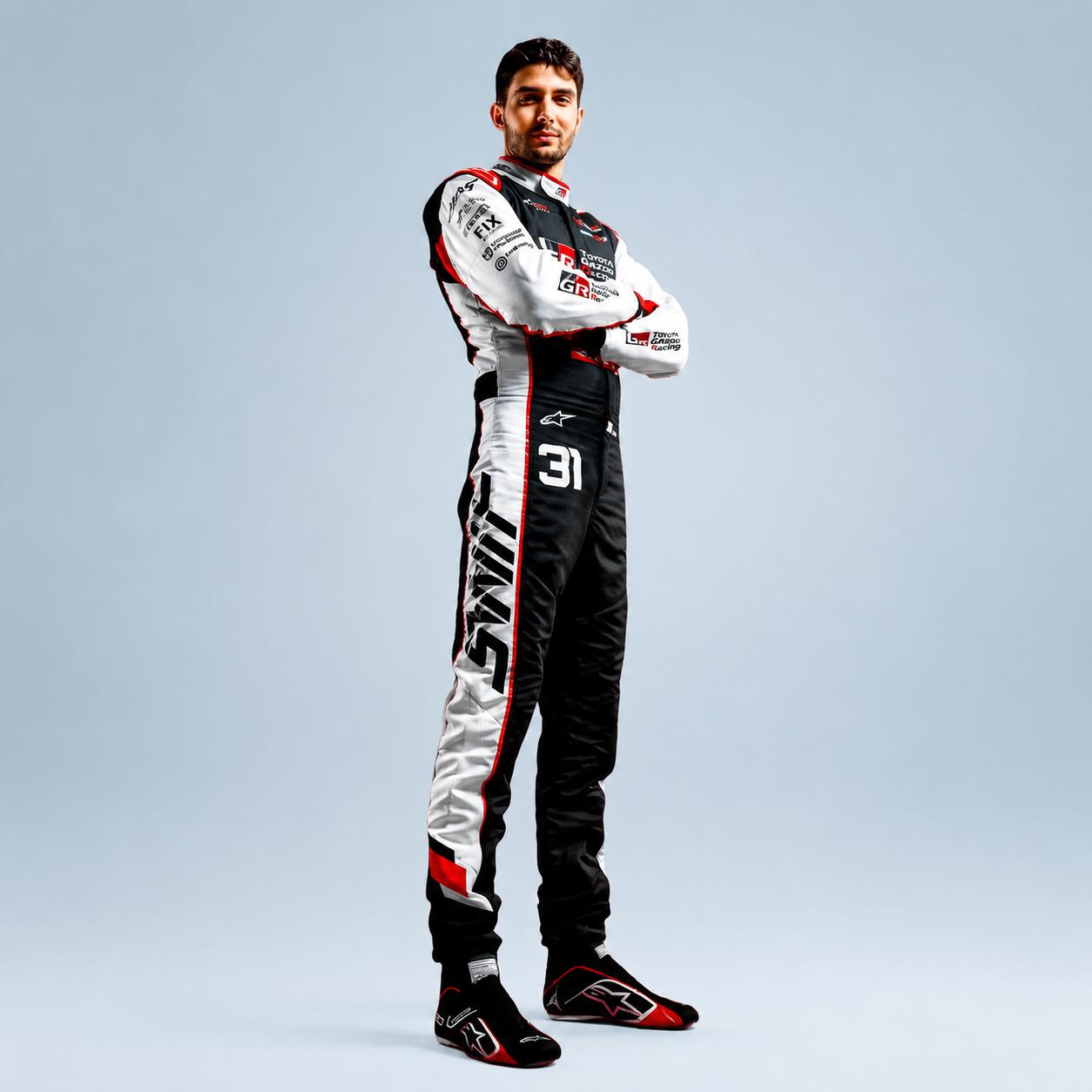 2026 Esteban Ocon  MoneyGram Haas F1 Team Race Suit | Replica Suit