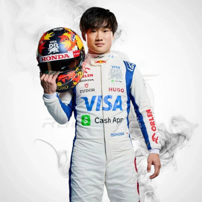 2025 Yuki Tsunoda Visa Cash App F1 Race Suit  Replica Suit