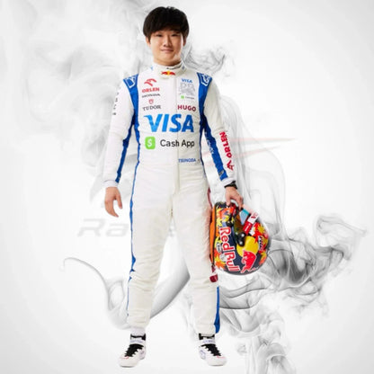 2025 Yuki Tsunoda Visa Cash App F1 Race Suit  Replica Suit