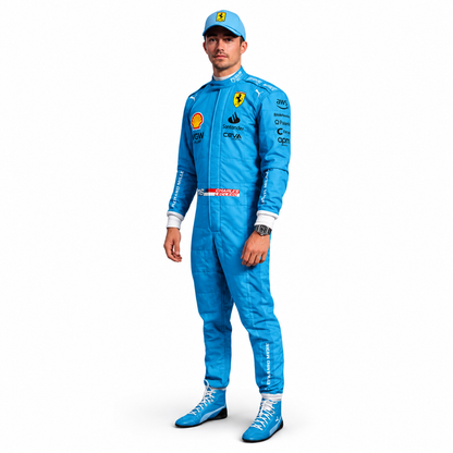 2024 Charles Leclerc Scuderia Ferrari Miami GP F1 Race Suit | Replica