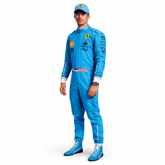 2024 Charles Leclerc Scuderia Ferrari Miami GP F1 Race Suit | Replica