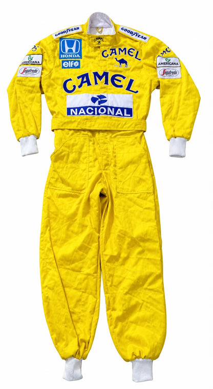 Ayrton Senna Camel 1987 Racing Suit – Sublimation F1 Replica