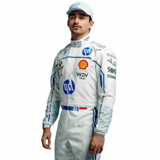 Charles Leclerc 2025 Monaco GP F1 Suit | Ferrari Replica Race Suit