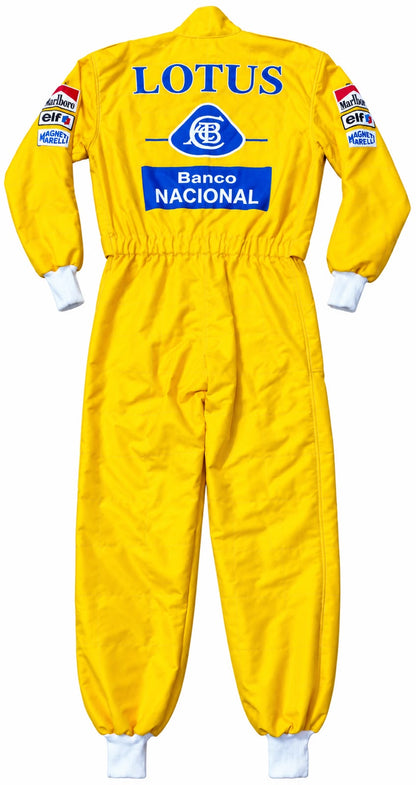 Ayrton Senna Lotus 1987 Racing Suit – Vintage F1 Motorsport Replica