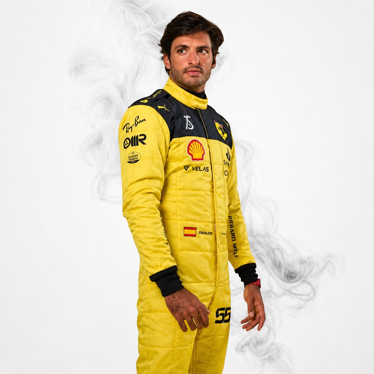 2022 Carlos Sainz Ferrari 75th Anniversary Race Suit | Replica