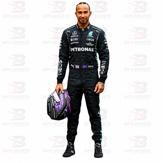 2021 Lewis Hamilton Mercedes Race Suit | Premium F1 Replica Racing Suit