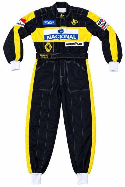 Ayrton Senna JPS Nacional 1985 Racing Suit – Vintage F1 Replica