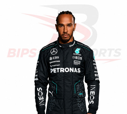 2024 Lewis Hamilton Mercedes Race Suit | Premium F1 Replica Racing Suit