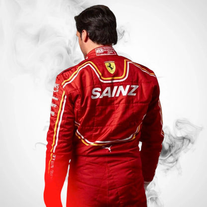 Carlos Sainz 2024 Ferrari F1 Race Suit | Replica Suit