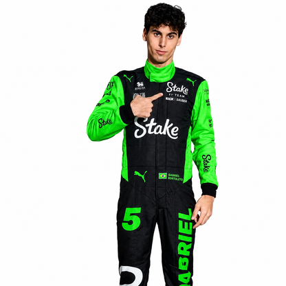 2025 Gabriel Bortoleto Stake F1 Team Race Suit | Premium Replica Suit