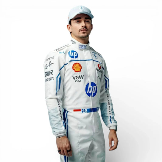 Charles Leclerc 2025 Monaco GP F1 Suit | Ferrari Replica Race Suit