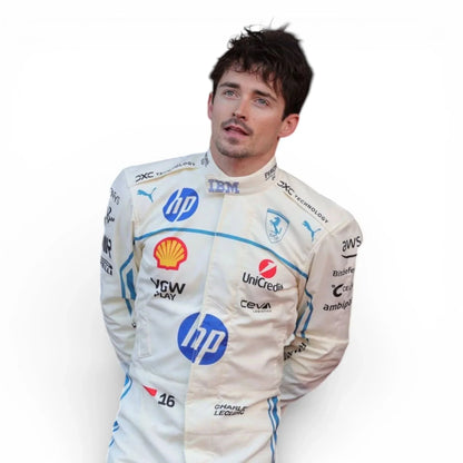 Charles Leclerc 2025 Monaco GP F1 Suit | Ferrari Replica Race Suit