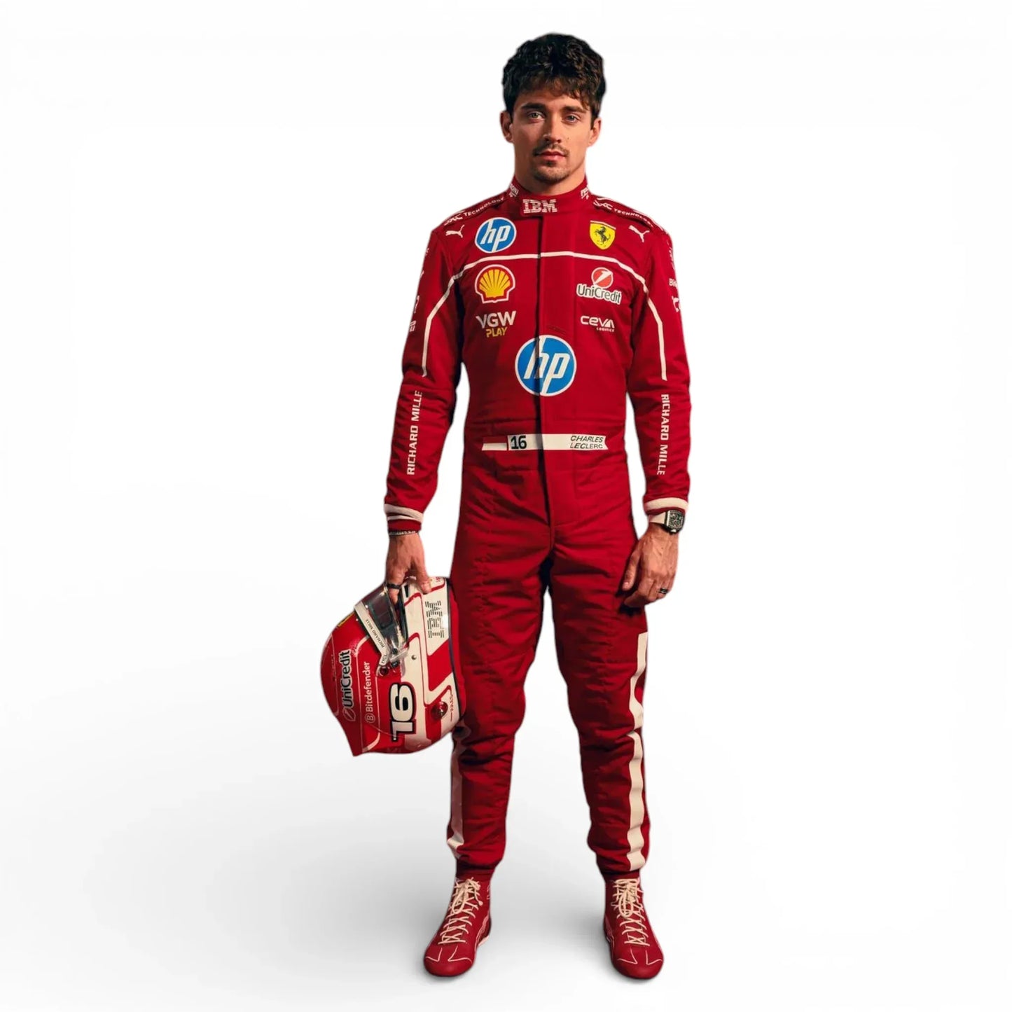 Charles Leclerc Ferrari HP Monza 2025 Race Suit | Premium F1 Replica