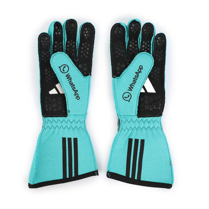 Turquoise Custom Print Racing Gloves – Go-Kart & Motorsport Gear