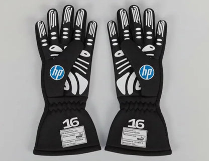 Black Charles Leclerc #16 HP Edition Racing Gloves – Karting & Motorsport