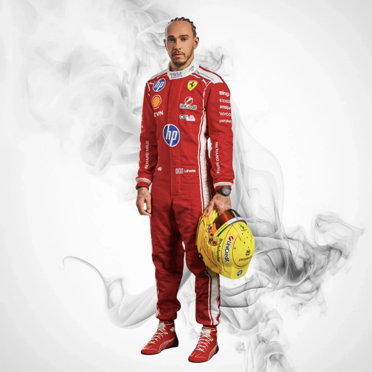 Lewis Hamilton 2026 Ferrari Race Suit | Premium F1 Replica Racing Suit